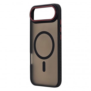 Husa spate pentru iPhone 17 Air Matte Case Magsafe - Semitransparent/Negru
