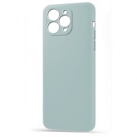 Husa spate pentru iPhone 14 Pro Max - Silicon Line Verde Gri