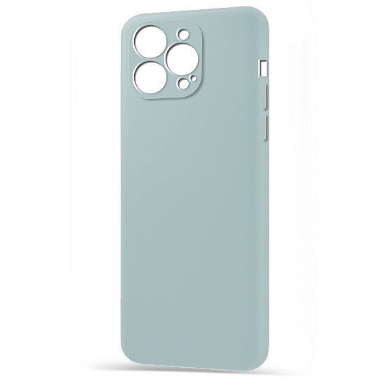 Husa spate pentru iPhone 14 Pro Max - Silicon Line Verde Gri