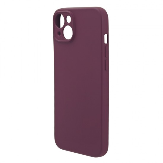 Husa spate pentru iPhone 15 Plus Silicon Line - Grena