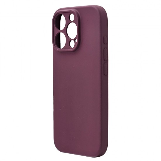 Husa spate pentru iPhone 16 Pro Silicon Line - Grena