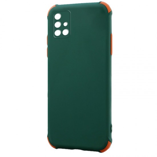 Husa spate Air Soft Case pentru Samsung Galaxy M51 - Verde / Portocaliu
