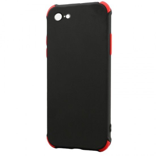 Husa spate Air Soft Case pentru iPhone SE 2020 - Negru / Rosu