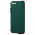 Husa spate Air Soft Case pentru iPhone 7 - Verde / Portocaliu