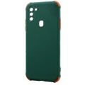 Husa spate Air Soft Case pentru Samsung Galaxy A11 - Verde / Portocaliu
