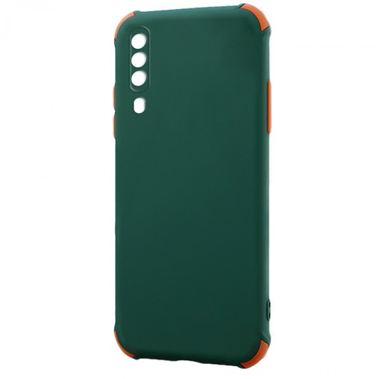 Husa spate Air Soft Case pentru Samsung Galaxy A50 - Verde / Portocaliu