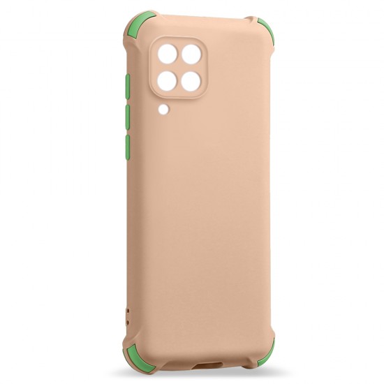 Husa spate Air Soft Case pentru Samsung Galaxy A42 5G - Roz / Verde