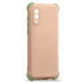Husa spate Air Soft Case pentru Samsung Galaxy A02 - Roz / Verde