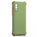 Husa spate Air Soft Case pentru Samsung Galaxy A02 - Verde / Rosu