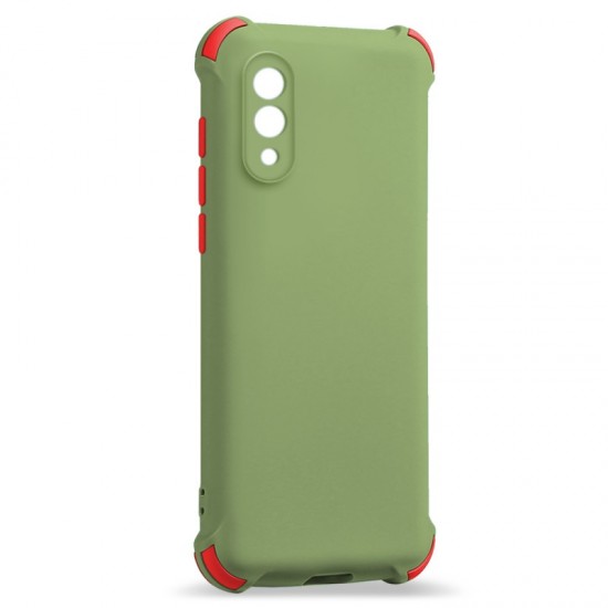 Husa spate Air Soft Case pentru Samsung Galaxy A02 - Verde / Rosu