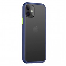 Husa spate Button Case pentru iPhone 12 Mini - Albastru / Verde