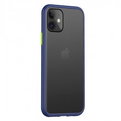 Husa spate Button Case pentru iPhone 12 Mini - Albastru / Verde