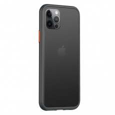 Husa spate Button Case pentru iPhone 12 Pro - Negru / Rosu