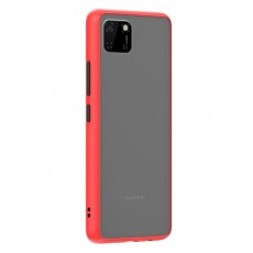 Husa spate Button Case pentru Huawei Y5P - Rosu / Negru