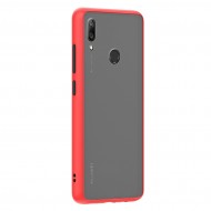 Husa spate Button Case pentru Huawei Y6 2019 - Rosu / Negru Husa spate Button Case pentru Huawei Y6 2019 - Rosu / Negru