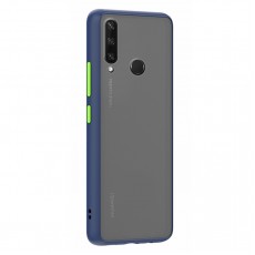 Husa spate Button Case pentru Huawei Y6P - Albastru / Verde