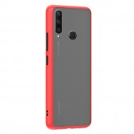 Husa spate Button Case pentru Huawei Y6P - Rosu / Negru