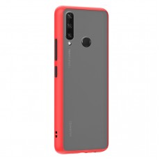 Husa spate Button Case pentru Huawei Y6P - Rosu / Negru