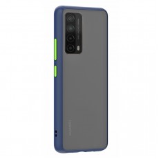 Husa spate Button Case pentru Huawei P Smart 2021 - Albastru / Verde