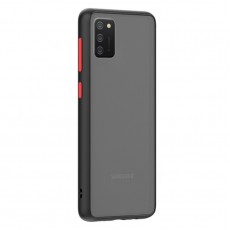 Husa spate Button Case pentru Samsung Galaxy A02s - Negru / Rosu Husa spate Button Case pentru Samsung Galaxy A02s - Negru / Rosu