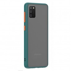 Husa spate Button Case pentru Samsung Galaxy A02s - Turcoaz / Portocaliu Husa spate Button Case pentru Samsung Galaxy A02s - Turcoaz / Portocaliu