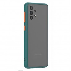 Husa spate Button Case pentru Samsung Galaxy A52 5G - Turcoaz / Portocaliu