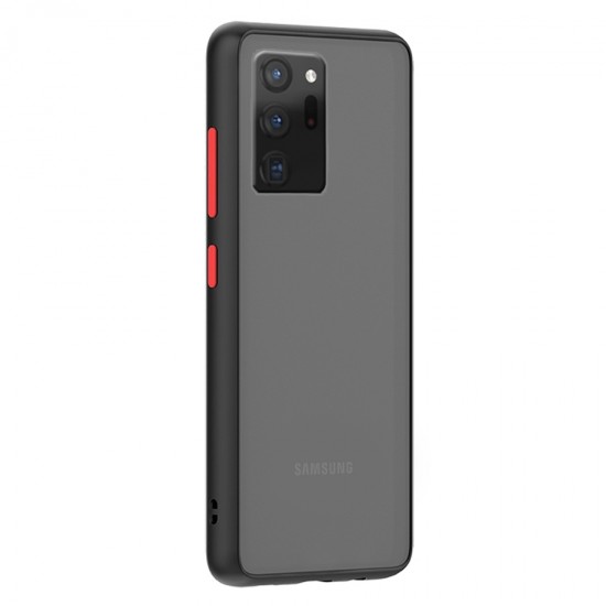 Husa spate Button Case pentru Samsung Galaxy Note 20 Ultra - Negru / Rosu