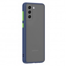 Husa spate Button Case pentru Samsung Galaxy S21 Plus - Albastru / Verde