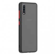 Husa spate Button Case pentru Samsung Galaxy A30s - Negru / Rosu Husa spate Button Case pentru Samsung Galaxy A30s - Negru / Rosu