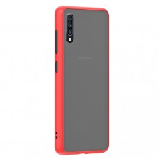 Husa spate Button Case pentru Samsung Galaxy A30s - Rosu / Negru Husa spate Button Case pentru Samsung Galaxy A30s - Rosu / Negru