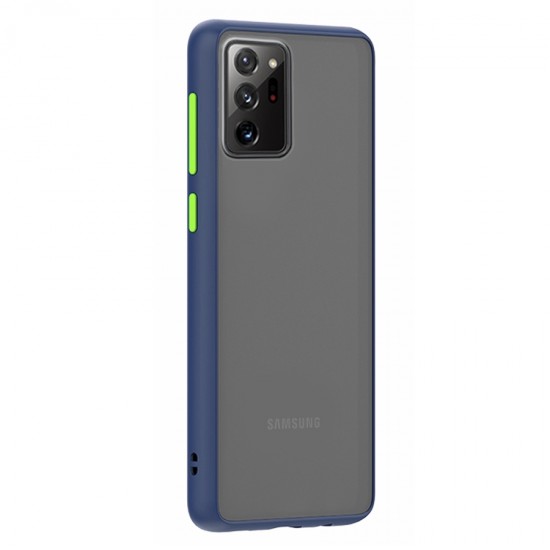 Husa spate Button Case pentru Samsung Galaxy Note 20 - Albastru / Verde