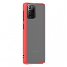 Husa spate Button Case pentru Samsung Galaxy Note 20 - Rosu / Negru