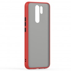 Husa spate Button Case pentru Xiaomi Redmi 9 - Rosu / Negru Husa spate Button Case pentru Xiaomi Redmi 9 - Rosu / Negru