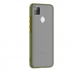 Husa spate Button Case pentru Xiaomi Redmi 9C - Army / Portocaliu