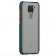 Husa spate Button Case pentru Xiaomi Redmi Note 9s - Turcoaz / Portocaliu Husa spate Button Case pentru Xiaomi Redmi Note 9s - Turcoaz / Portocaliu