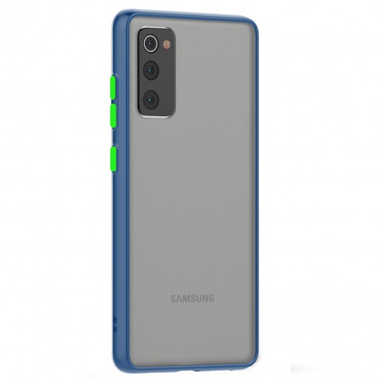 Husa spate Button Case pentru Samsung Galaxy S20 FE - Albastru / Verde