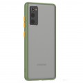 Husa spate Button Case pentru Samsung Galaxy S20 FE - Army / Portocaliu