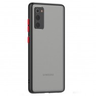 Husa spate Button Case pentru Samsung Galaxy S20 FE - Negru / Rosu Husa spate Button Case pentru Samsung Galaxy S20 FE - Negru / Rosu