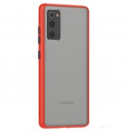 Husa spate Button Case pentru Samsung Galaxy S20 FE - Rosu / Negru