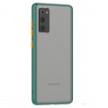 Husa spate Button Case pentru Samsung Galaxy S20 FE - Turcoaz / Portocaliu