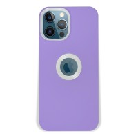Husa spate pentru iPhone 12 Pro Max - Circle Case Mov & Alb