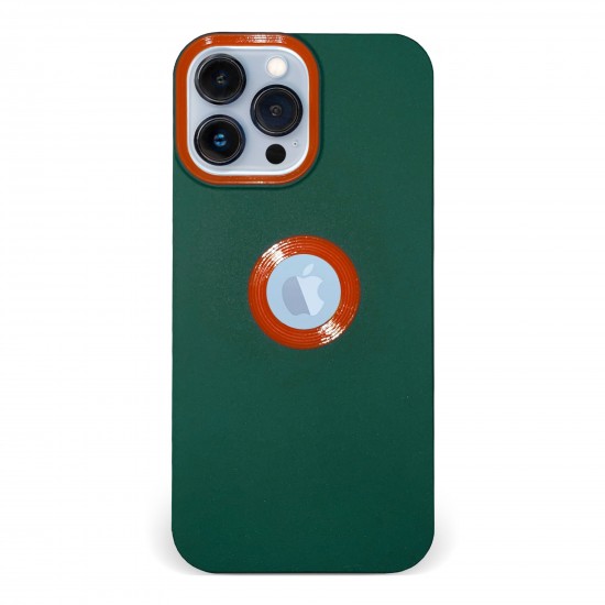 Husa spate pentru iPhone 13 Pro Max - Circle Case Verde Crud & Rosu