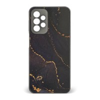 Husa spate pentru Samsung Galaxy A23 - Deli Case Black / Gold