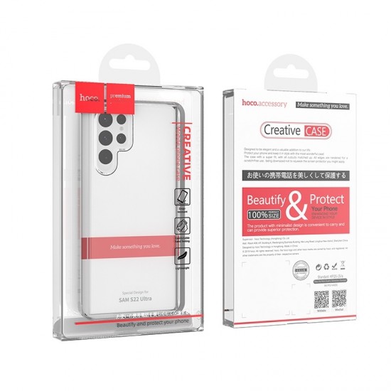 Husa spate pentru Samsung Galaxy S22 Ultra Hoco Premium - Transparent
