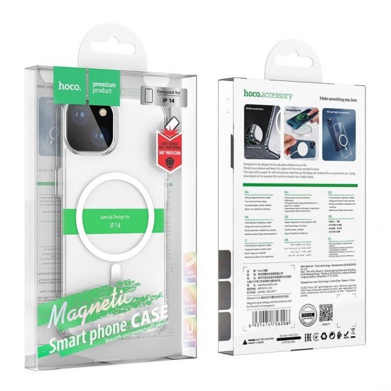 Husa spate pentru iPhone 16 Hoco Premium Magnetic Series - Transparent