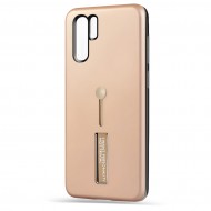 Husa Spate Hard Case Stand pentru Huawei P30 Pro - Gold