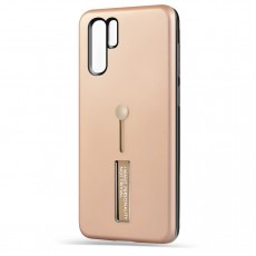 Husa Spate Hard Case Stand pentru Huawei P30 Pro - Gold