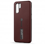 Husa Spate Hard Case Stand pentru Huawei P30 Pro - Maro Husa Spate Hard Case Stand pentru Huawei P30 Pro - Maro