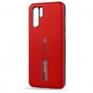 Husa Spate Hard Case Stand pentru Huawei P30 Pro - Rosu