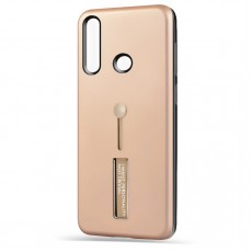 Husa Spate Hard Case Stand pentru Huawei P40 Lite E - Gold